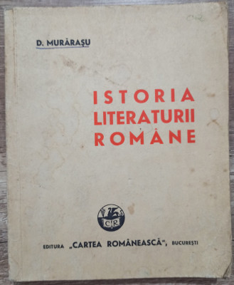 Istoria literaturii romane - D. Murarasu// 1940 foto