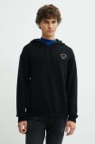 HUGO pulover din amestec de lana barbati, culoarea negru, călduros, 50516626