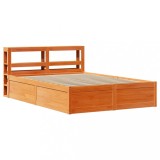 Cumpara ieftin Cadru de pat cu tablie, maro ceruit, 150x200 cm, lemn masiv pin