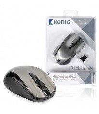 Mouse desktop cu 3 butoane Nano dongle wireless 1600dpi Konig foto