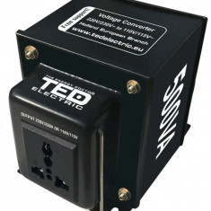 Transformator de tensiune, Convertor de la 220V la 110V si Reversibil 500VA 500W, TED Electric