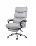 Scaun directorial OFF 422, perne duble, piele ecologica, suport picioare retractabil, mecanism a-sincron, 120 kg