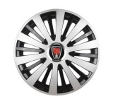 Set 4 capace roti Gri cu inel cromat R16 pentru gama auto Rover, Autohelix MSA