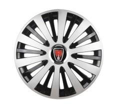 Set 4 capace roti Gri cu inel cromat R16 pentru gama auto Rover foto