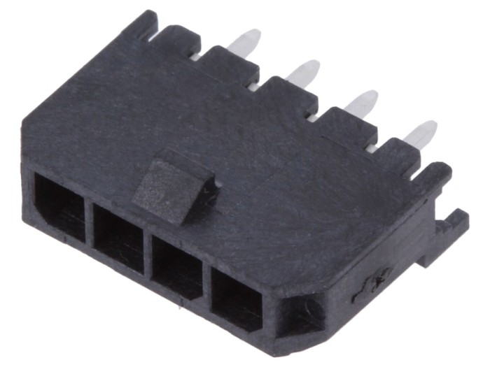 Conector soclu cablu-placă 4 pini aurit