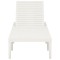 Sezlong, alb, plastic - 3