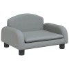 Pat de caini, gri deschis, 50x40x30 cm, material textil
