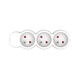 Prelungitor 3 prize cu prot., tip francez