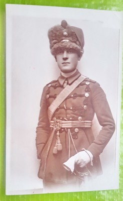 G365-I-Sublocotenent-Regimentul 4 Rosiori Regina Maria-Carte postala Romania veche originala autentica de perioada stare foarte buna. foto