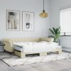 VidaXL Pat de zi cu extensie și saltele crem 90x200 cm piele ecologică 3197729