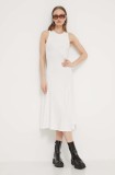 Desigual rochie FILADELFIA culoarea alb, midi, evazată, 24SWVK56