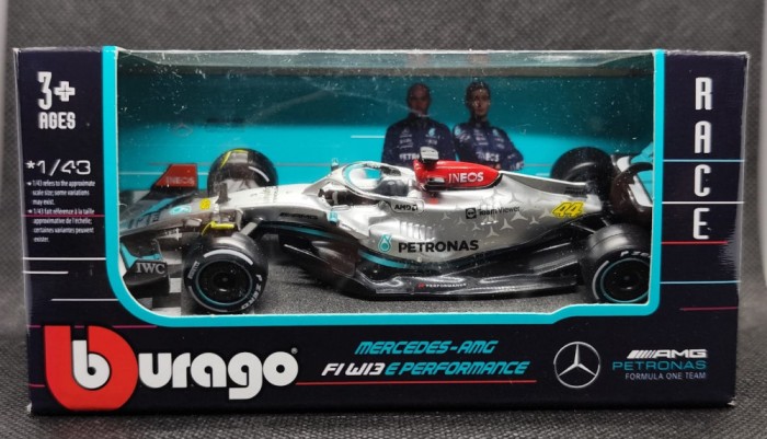 Macheta Mercedes AMG W13 Formula 1 Lewis Hamilton - Bburago 1/43