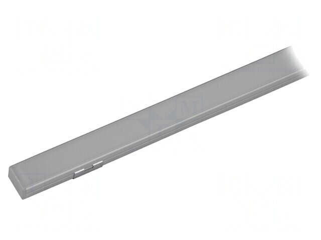 Profil Aluminiu Anodizat Argintiu pentru Module LED 2m