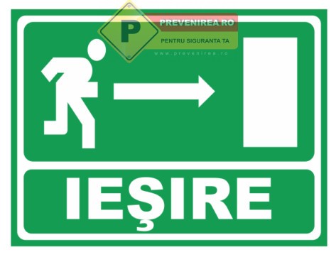 Indicator verde iesire de urgenta dreapta