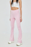 Juicy Couture pantaloni de trening femei, culoarea roz, cu imprimeu