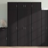 VidaXL Dulap de depozitare, negru, 70x42,5x225 cm, lemn prelucrat 3281330