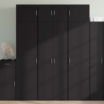 vidaXL Dulap de depozitare, negru, 70x42,5x225 cm, lemn prelucrat 3281330 foto