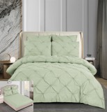 Lenjerie Pat Finet Cu Nasturi Zidane Fl023, Bumbac, 4 Piese, Cu Elastic, Verde