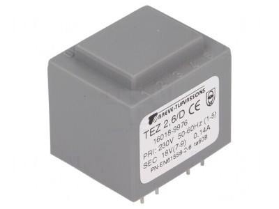 Transformator &amp;Icirc;ncapsulat 2,5VA 230V 18V pentru PCB foto