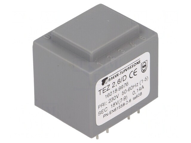 Transformator &Icirc;ncapsulat 2,5VA 230V 18V pentru PCB