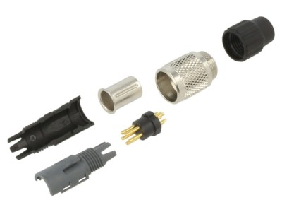 Conector M9 tată aurit 5 pini foto