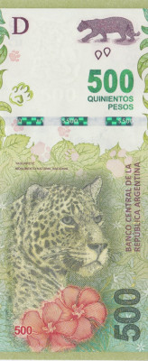 Bancnota Argentina 500 Pesos (2016) - P365 UNC foto