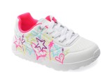 Cumpara ieftin Pantofi sport SKECHERS albi, UNO LITE, din piele ecologica