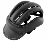 Casca Bicicleta Vintage Piele Eroica Neagra, Viziera, Ajustabila - Stil Retro Curse Ciclism