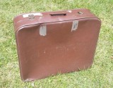 (3) Geamantan mare Taiga retro valiza vintage decor recuzita depozitare haine 68x60x23 cm
