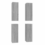 Cumpara ieftin Comode TV, 4 buc., gri sonoma, 30,5x30x90 cm, lemn prelucrat
