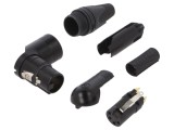Mufă XLR 4 Pin Mamă 90&deg; Rotativ Pe Cablu