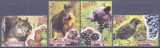 DB1 Fauna Romania 2014 Animale Salbatice si Fructe de Padure 4 v. MNH, Nestampilat