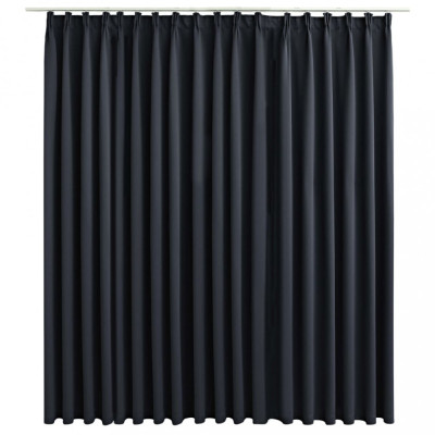 Draperie opacă, negru, 290 x 245 cm, cu c&amp;acirc;rlige foto