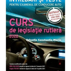 Curs de legislaţie rutieră 2022. Întrebări şi teste - Paperback - Valentin Constantin Marin - Corint