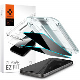 Set 2 Folii de protectie Spigen Glas.TR EZ FIT pentru Apple iPhone 15 Pro Privacy