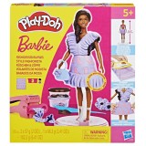 Play doh barbie set plastelina barbie fashionista ruffles creatii vestimentare