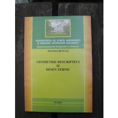 GEOMETRIE DESCRIPTIVA SI DESEN TEHNIC - MANOLE RUNCAN