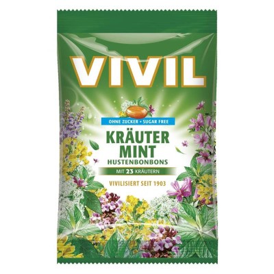 Bomboane Plante Naturale si Menta Fara Zahar 60g Vivil foto