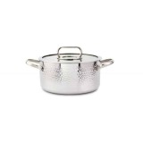 Oala din otel inoxidabil cu capac de sticla, capacitate 2.5L, diametru 20cm ZILAN / ZLN 1313