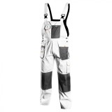Pantaloni cu bretele, albi, marimea XL/56 81-140-XL
