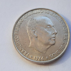 SPANIA 100 PESETAS 1966 ARGINT