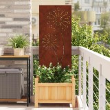 vidaXL Ecran de intimitate pentru grădină Traforaj Ruginit 50 x 140 cm 876307