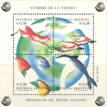 Argentina 1992 - Protejarea naturii, bloc neuzat foto