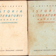 HST C988 Istoria literaturii române contemporane volumul I+II Lovinescu