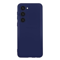 Husa compatibila cu samsung galaxy s23, matte efect, camera ultra safe, htpmag, albastru