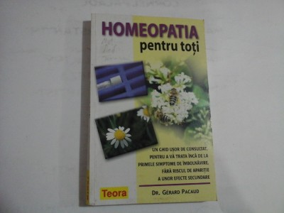 HOMEOPATIA PENTRU TOTI - DR. GERARD PACAUD foto