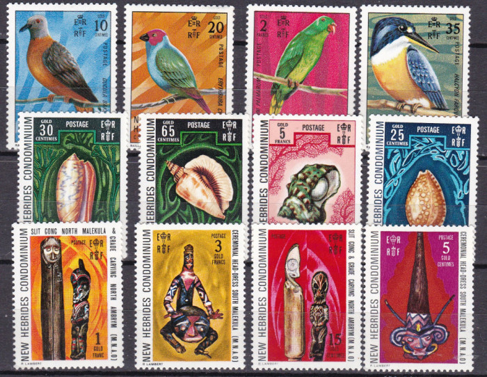 Noile Hebride 1972 fauna arta MI 323-334 MNH