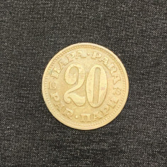 Moneda 20 para 1973 Iugoslavia