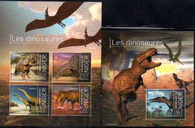 NIGER 2013, Fauna Dinozauri, serie neuzata, MNH foto