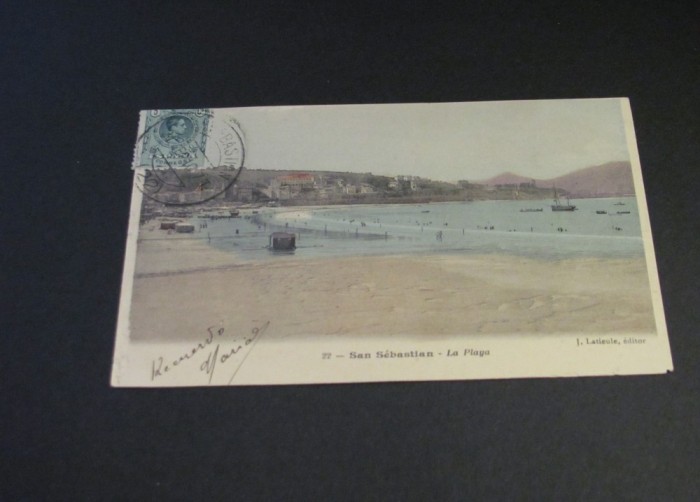 Carte Poștală Vintage Spania - San Sebasti&aacute;n, Plajă (cel mai probabil din perioada 1900&ndash;1940)